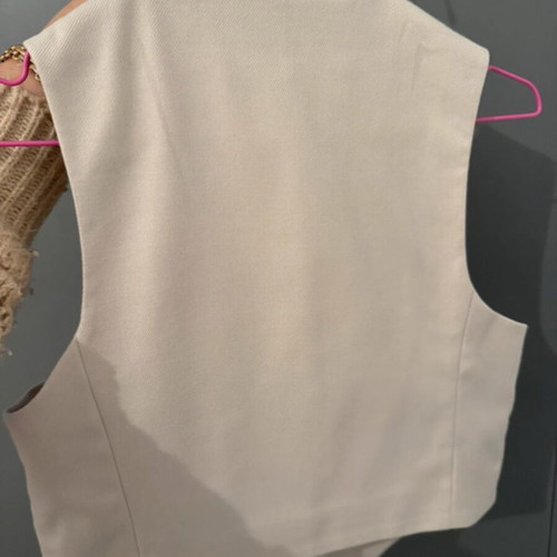 Zara sleeveless vest beige XS new