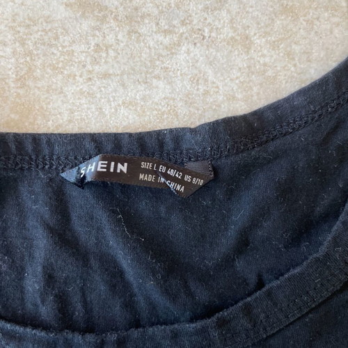 Black t-shirt with design used, size L