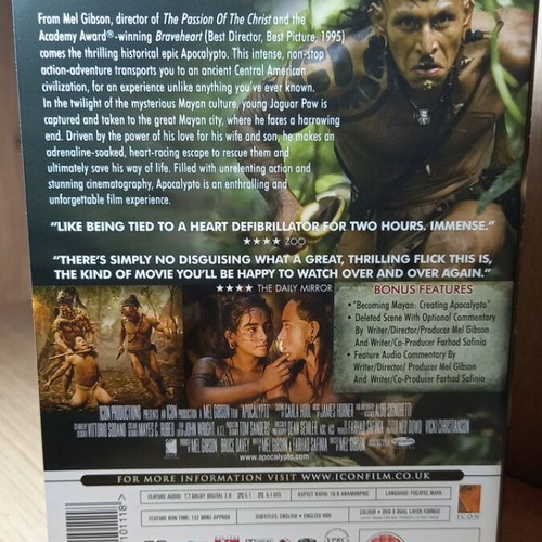 Apocalypto DVD like new with English subtitles