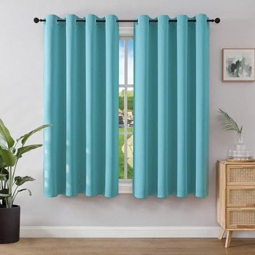 PONY DANCE thermal curtains set of 2 turquoise, like new