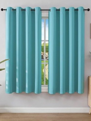 PONY DANCE thermal curtains set of 2 turquoise, like new
