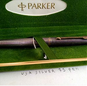Vintage Πένα Parker 75 Sonnet Sterling Silver USA