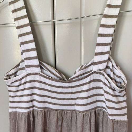 Maxi dress like new, white and gray, one size