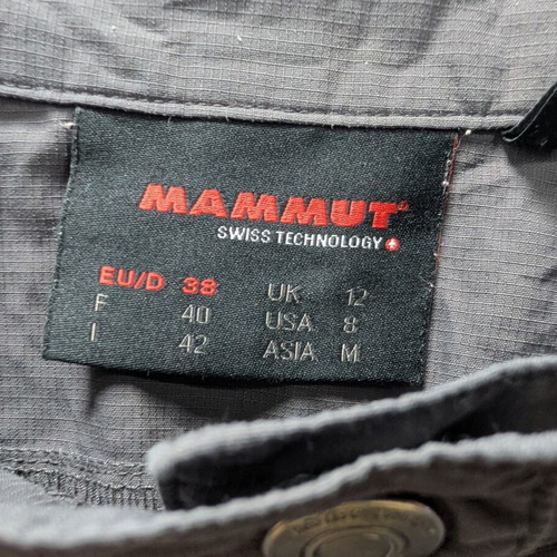 Mammut ladies tracking shorts like new, size 38/M, gray