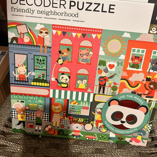 Petit Collage Decoder Puzzle for 4+ Years new