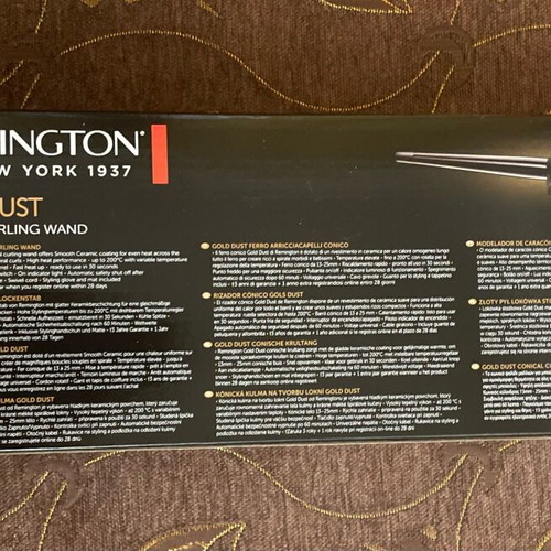 Remington conical curling wand new with mat and protective glove