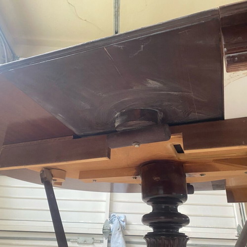 Wooden table used, classic extendable with additional wood
