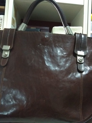 Επαγγελματικές δερμάτινες τσάντες σαν καινούργιες, unisex, σετ 2