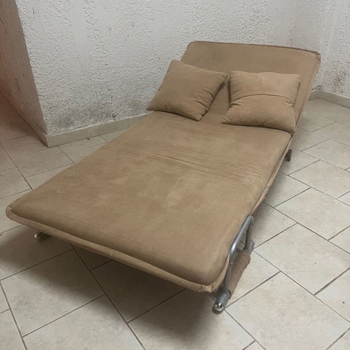 Sofa bed used with two pillows