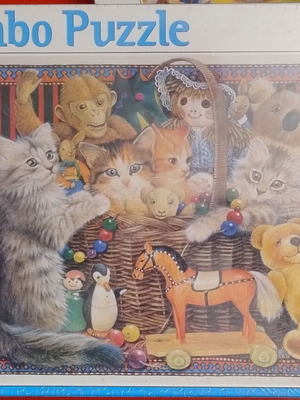 Jumbo Puzzle Lesley Anne Ivory - Kittens in Toy Basket 3000 pieces