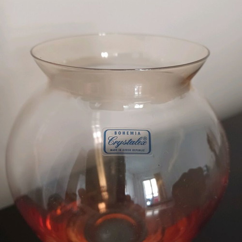Bohemia crystal vase new, 15cm height