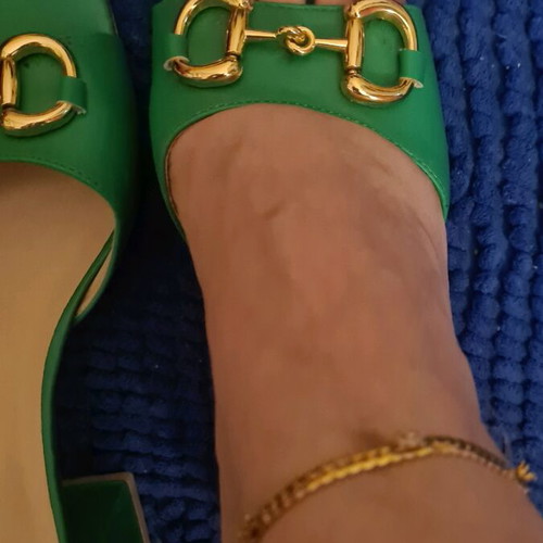 Green sandals used, size 41