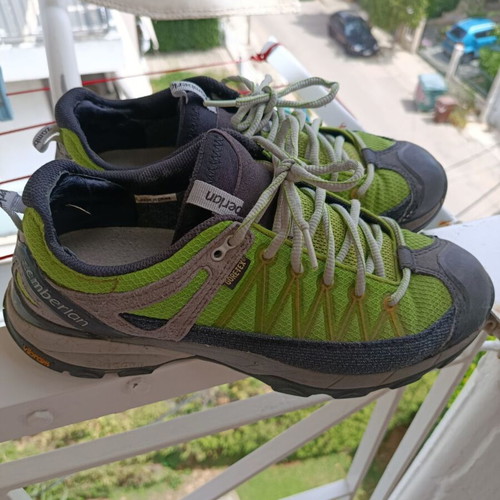 Zamberlan Vibram trekking shoes used, waterproof, size 43, green