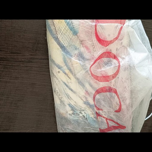 Doca Large Wallet with Compartments like new, white and blue