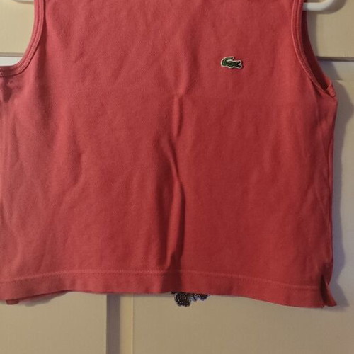 Lacoste t-shirt used, pink, size small women's