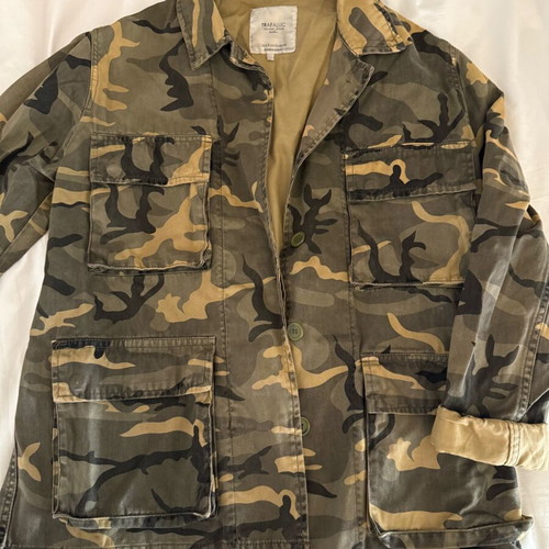 Zara military jacket used, size S, green