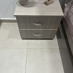 Double bed with two bedside tables