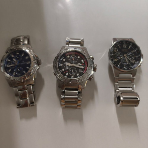 Festina and Esprit men's wristwatches like new, silver
