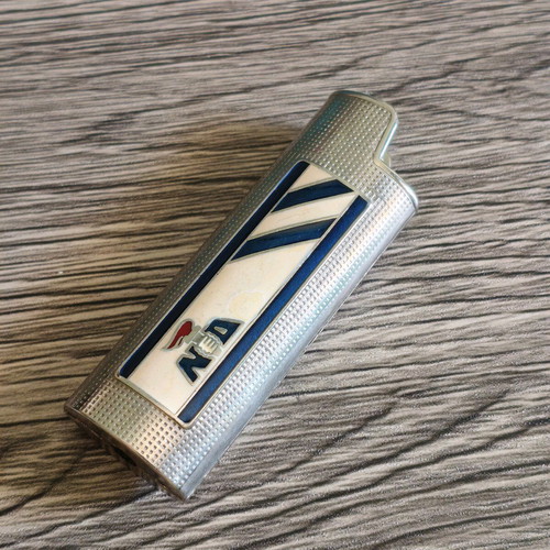 ND Nea Dimokratia Vintage Metal Lighter Case with Enamel