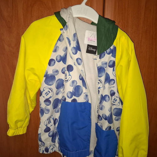 Zara Disney Mickey windbreaker like new, size 104 cm, blue and yellow
