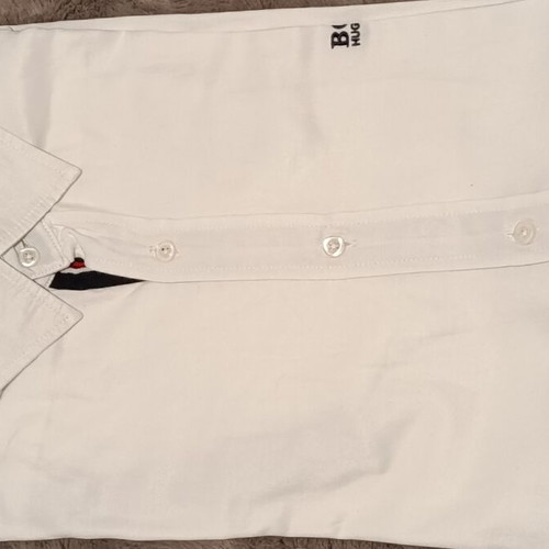 Boss men's short-sleeve shirt white medium slim fit used
