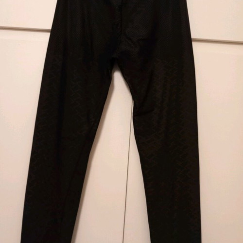 Fleece leggings like new, black with beige lining, size S