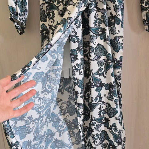 Anna Samouka dress like new, beige with green, boho style