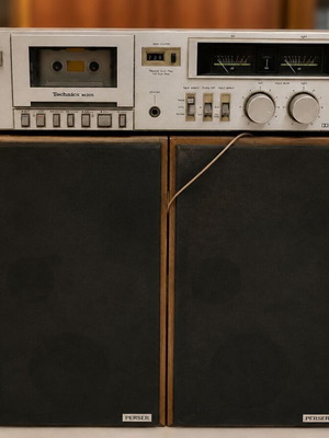 Technics RS-M205 cassette deck and Perser speakers set used