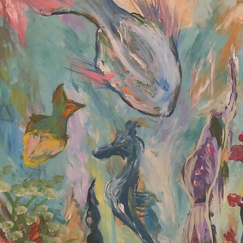 Painting "Vythos" acrylic on canvas new, Jereme K.