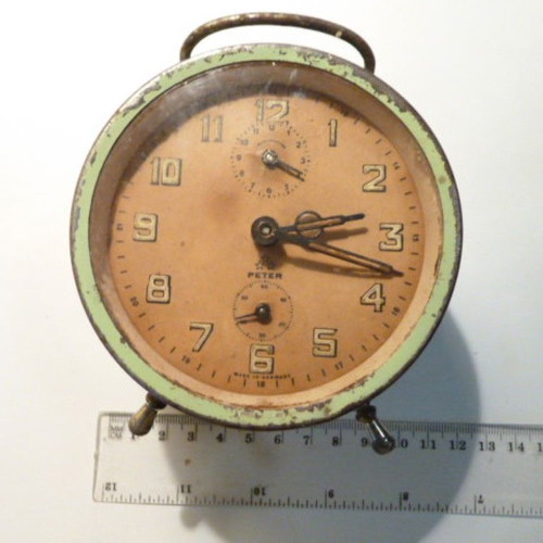 Old German alarm clock used