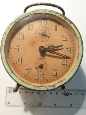 Old German alarm clock used