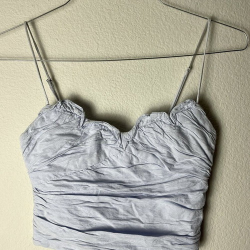 Zara corset blouse like new, blue turquoise XS