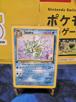 Pokemon Seadra 1st Edition 42/62 Fossil Set 1999 like new