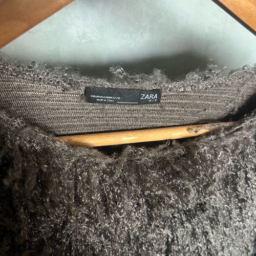 Zara fluffy sweater used, size M, dark gray
