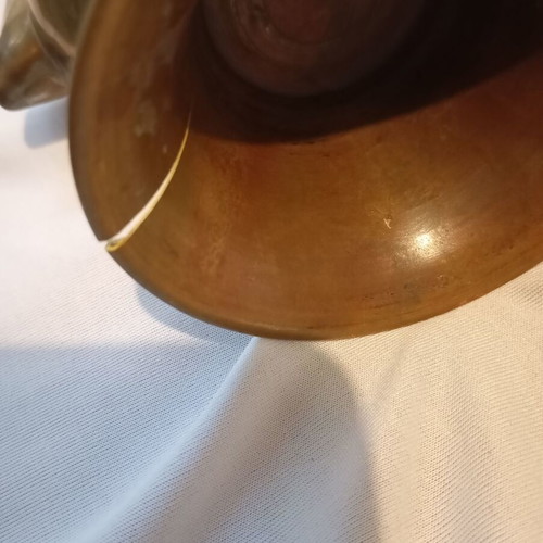 Vintage Oriental Brass Dallah Coffee Pots Set of 2 used