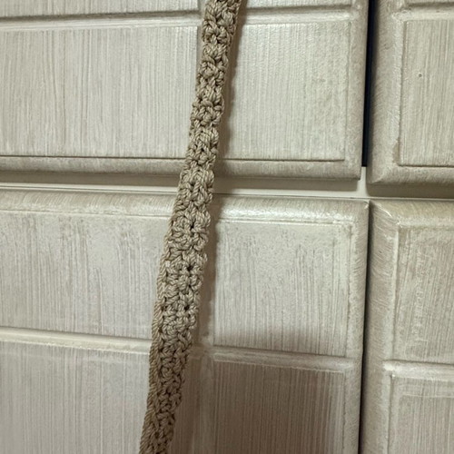 Knitted shoulder bag boho style beige like new