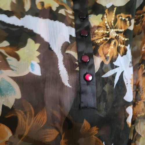 Transparent blouse dress like new, size S 36 8, beige brown