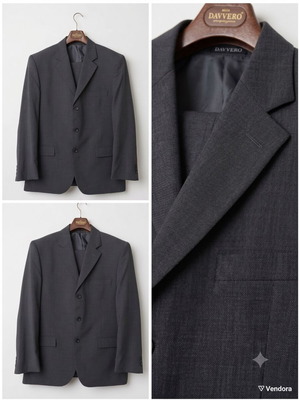 Davvero Dark Gray Suit classic fit size L/46 like new