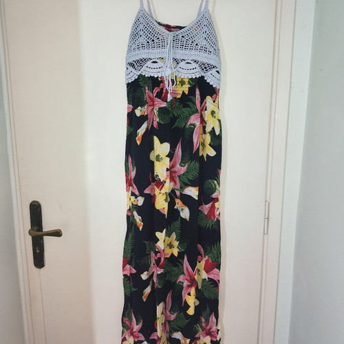 Long floral summer dress used, size small, M Made In Italy