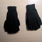 Children's black gloves used