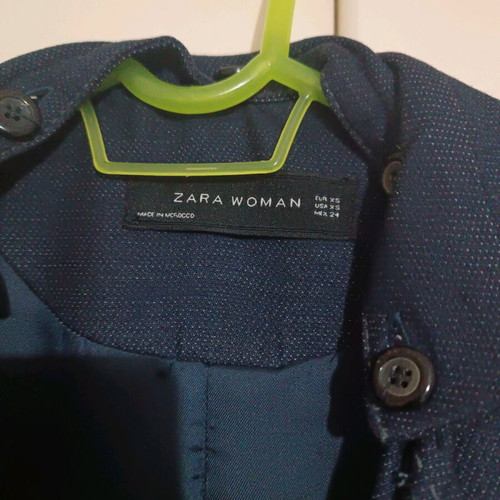 Zara blue trench coat like new with pockets and belt