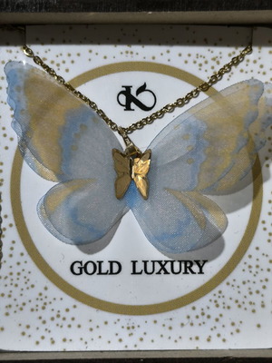 Butterfly pendant 18K gold with Xuping chain new