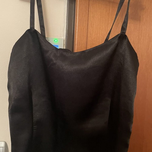 Raxevsky black satin blouse like new, size S