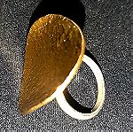  Κόσμημα Δάχτυλιδι Ασημί 925 με χαλκό σφυρίλατο