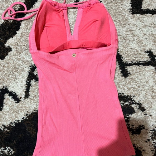 BSB fuchsia top with rhinestones halter, like new, size S