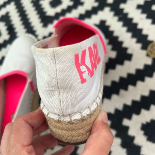 Karl Lagerfeld espadrilles like new, white, size 38