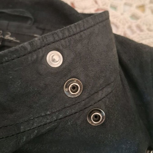 Leather bomber used, Zara, black, size S