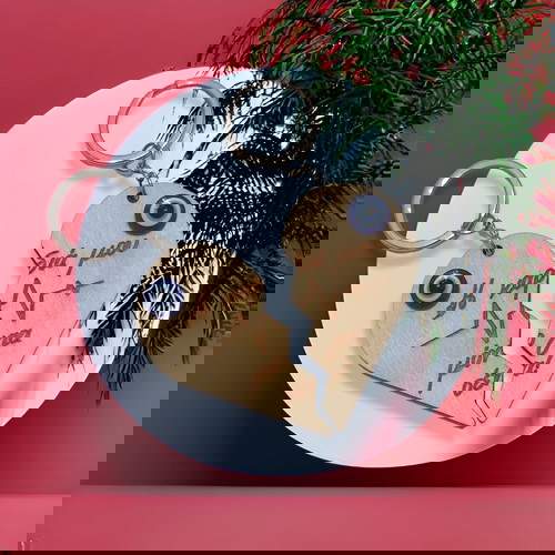 Σετ δύο μπρελόκ ξύλινη καρδιά για ζευγάρια, δώρο Αγ. Βαλεντίνου