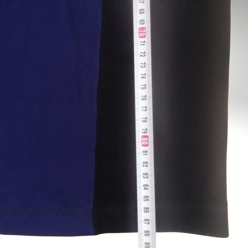 Karen Millen dress used, blue and black knit, size Medium-Large