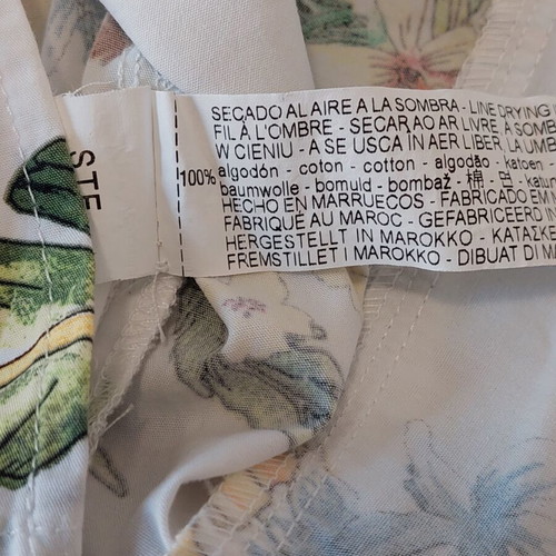 Zara women's blouse, white with colorful floral print, XS-M